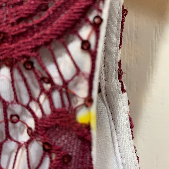 Nordstrom sample burgundy lace mini dress - Picture 4 of 7